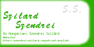 szilard szendrei business card